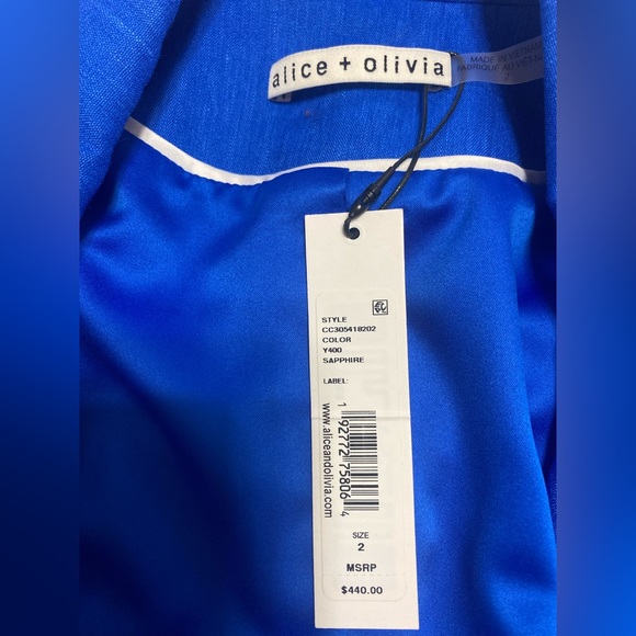 NWT Alice and Olivia Sapphire Denny Blazer - Picture 2 of 5